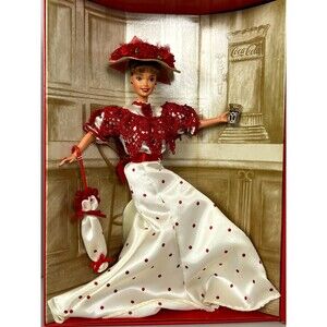 Coca-Cola Barbie Soda Fountain Sweetheart Doll - 1996 Mattel - With Box - EXC